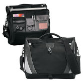Black/Grey Slope Computer Messenger Bag-Select-A-Logo