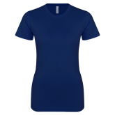 Next Level Womens Navy Boyfriend Tee-Select-A-Logo
