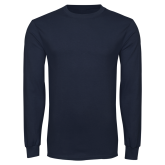 Navy Long Sleeve T-Shirt-Select-A-Logo