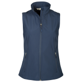 Womens Navy Core Softshell Vest-Select-A-Logo