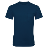 Navy T-Shirt w/Pocket-Select-A-Logo