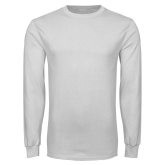 White Long Sleeve T Shirt-Select-A-Logo