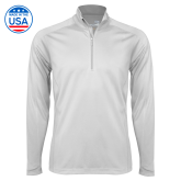 Syntrel White Interlock 1/4 Zip-Select-A-Logo