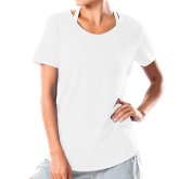 Under Armour Womens White Charged Cotton Tee-Select-A-Logo