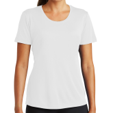 Womens White Performance Tee-Select-A-Logo