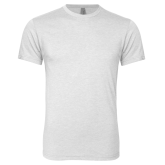 Next Level Heather White Triblend Tee-Select-A-Logo