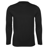 Black Performance Long Sleeve Shirt-Select-A-Logo