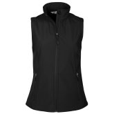 Womens Black Core Softshell Vest-Select-A-Logo