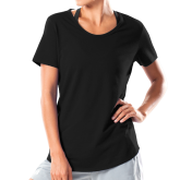 Under Armour Womens Black Charged Cotton Tee-Select-A-Logo
