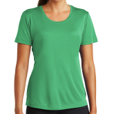 Womens Kelly Green Performance Short Sleeve Tee-Select-A-Logo