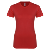Next Level Womens Red Boyfriend Tee-Select-A-Logo