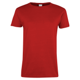 Womens Short Sleeve Red Tee-Select-A-Logo