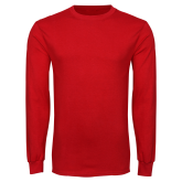 Red Long Sleeve T Shirt-Select-A-Logo