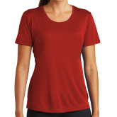 Womens Red Performance Tee-Select-A-Logo
