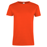 Womens Orange Short Sleeve Tee-Select-A-Logo
