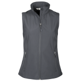Womens Charcoal Core Softshell Vest-Select-A-Logo