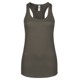 Next Level Womens Charcoal Racerback Tank-Select-A-Logo