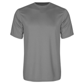 Grey Concrete Performance Tee-Select-A-Logo