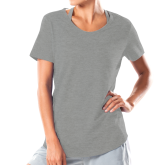 Under Armour Womens Grey Charged Cotton Tee-Select-A-Logo