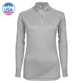 Syntrel Womens Platinum Interlock 1/4 Zip-Select-A-Logo