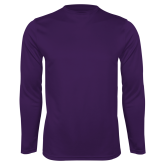 Purple Performance Long Sleeve Shirt-Select-A-Logo