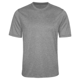 Grey Heather Performance Contender Tee-Select-A-Logo