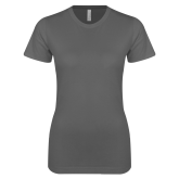 Next Level Womens Charcoal Boyfriend Tee-Select-A-Logo