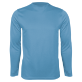 Light Blue Performance Long Sleeve Shirt-Select-A-Logo