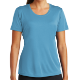 Womens Light Blue Performance Short Sleeve Tee-Select-A-Logo