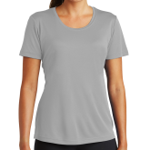 Womens Grey Performance Short Sleeve Tee-Select A Dept