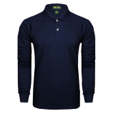 Navy Long Sleeve Polo-Select-A-Logo