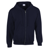 Navy Fleece Full Zip Hoodie-Select-A-Logo