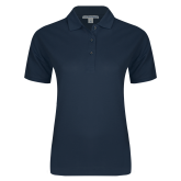 Womens Silk Touch Navy Pique Polo-Select-A-Logo