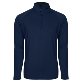 Sport Tek Navy Sport Wick Stretch 1/2 Zip Pullover-Select-A-Logo
