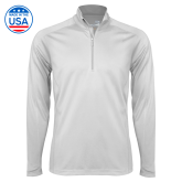 Syntrel White Interlock 1/4 Zip-Select-A-Logo