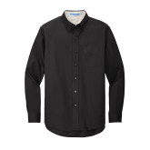 Black Twill Button Down Long Sleeve-Select-A-Logo
