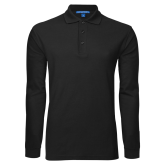 Black Long Sleeve Polo-Select-A-Logo