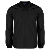 Black V Neck Raglan Windshirt-Select-A-Logo