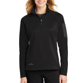 Eddie Bauer Womens Black 1/2 Zip Performance Fleece-Select-A-Logo