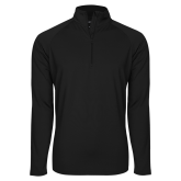 Sport Tek Black Sport Wick Stretch 1/2 Zip Pullover-Select-A-Logo