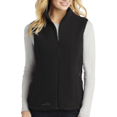 Eddie Bauer Womens Black Fleece Vest-Select-A-Logo