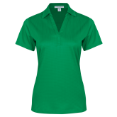 Womens Kelly Green Performance Fine Jacquard Polo-Select-A-Logo