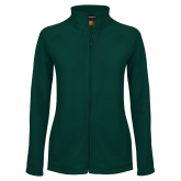 Womens Dark Green Fleece Full Zip Jacket-Select-A-Sport