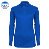 Syntrel Womens Royal Interlock 1/4 Zip-Select-A-Logo