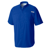 Columbia Royal Tamiami Performance Short Sleeve Shirt-Select-A-Logo