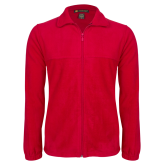 Red Fleece Full Zip Jacket-Select-A-Logo