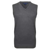 Charcoal VNeck Sweater Vest-Select-A-Logo