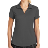 Nike Womens Charcoal Dri Fit Legacy Polo-Select-A-Logo