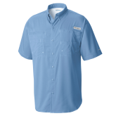 Columbia Light Blue Tamiami Performance Short Sleeve Shirt-Select-A-Logo