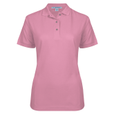 Womens Silk Touch Light Pink Pique Polo-Select-A-Logo